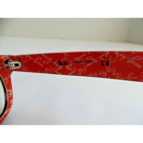 Ray Ban New Wayfarer Black Red Eyeglasses RB5184 2479 145mm 50-18 - Picture 4 of 7